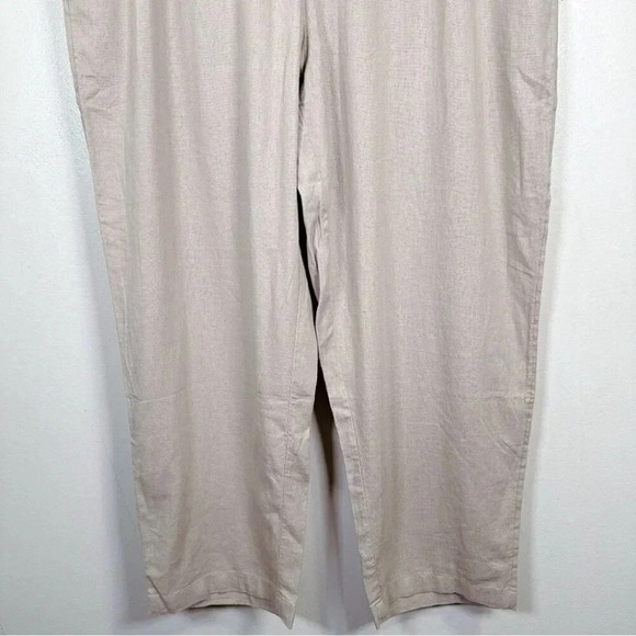 Caslon Womens Size XXlarge Pull On Linen Blend Beige Trouser - Picture 7 of 14